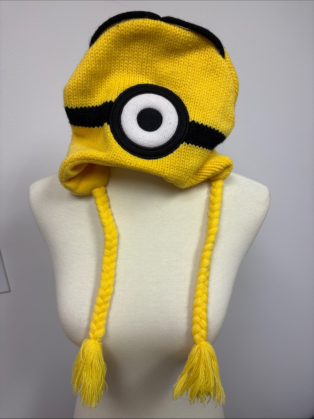 Yellow Minion Knit Character Earflap Hat